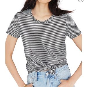 Madewell Stripe Knot Front Tee